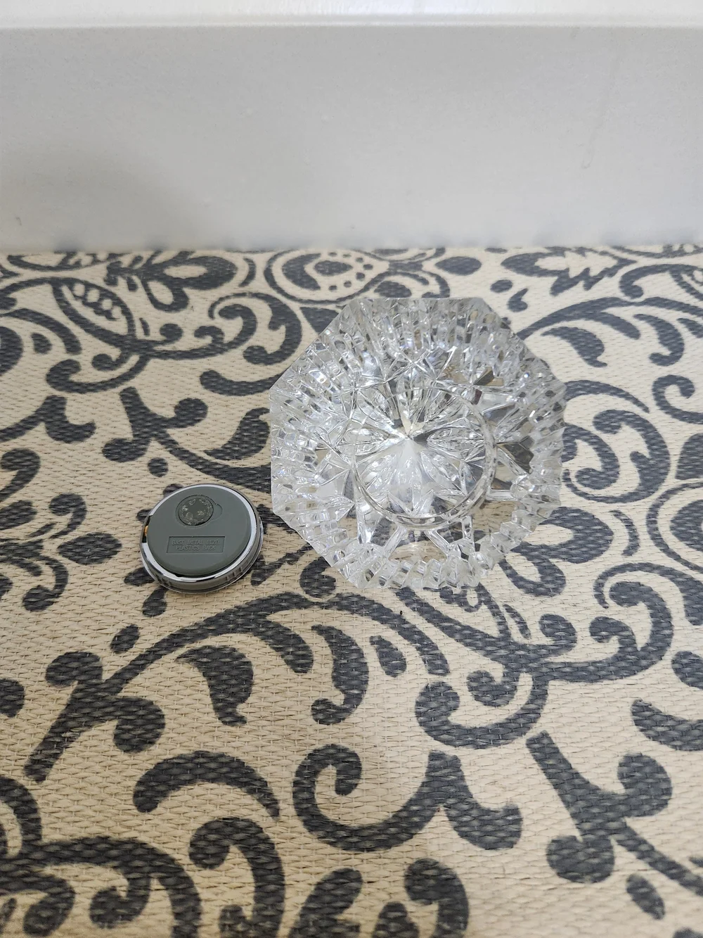 Waterford  Vintage Crystal  Diamond Shape Lismore Clock Paperweight
